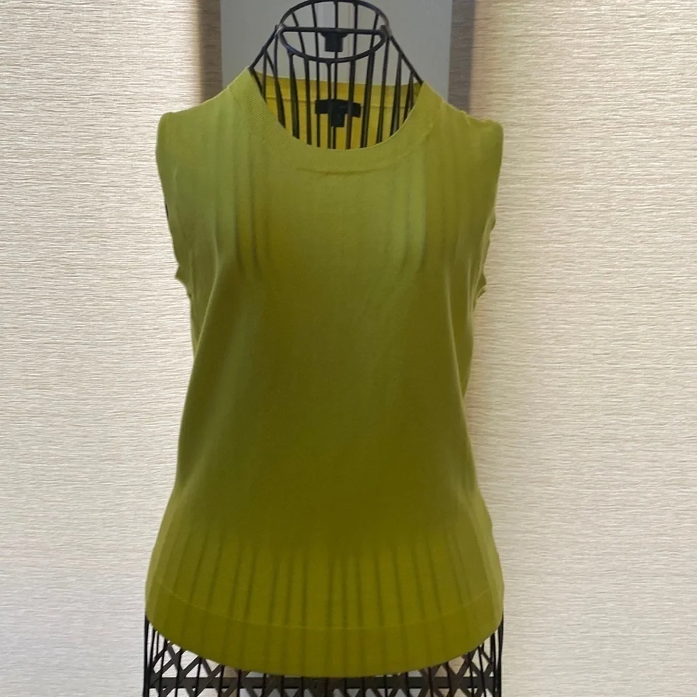 J Crew yellow sleeveless sweater